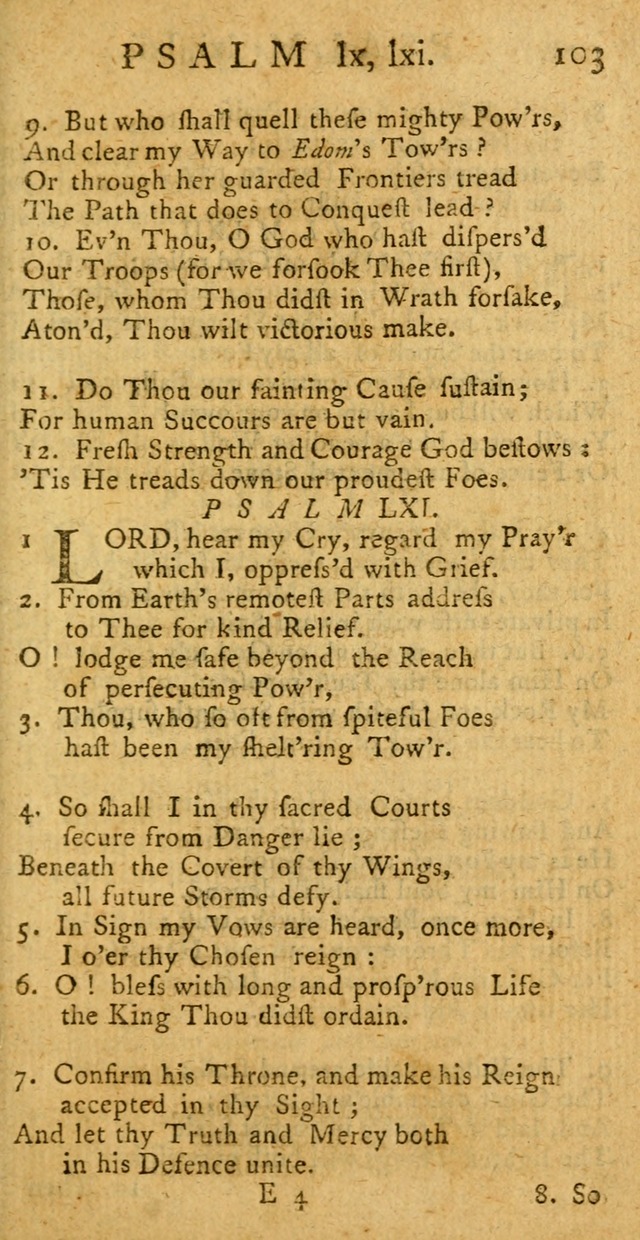 A New Version of the Psalms of David: fitted to the Tunes used in Churches page 103