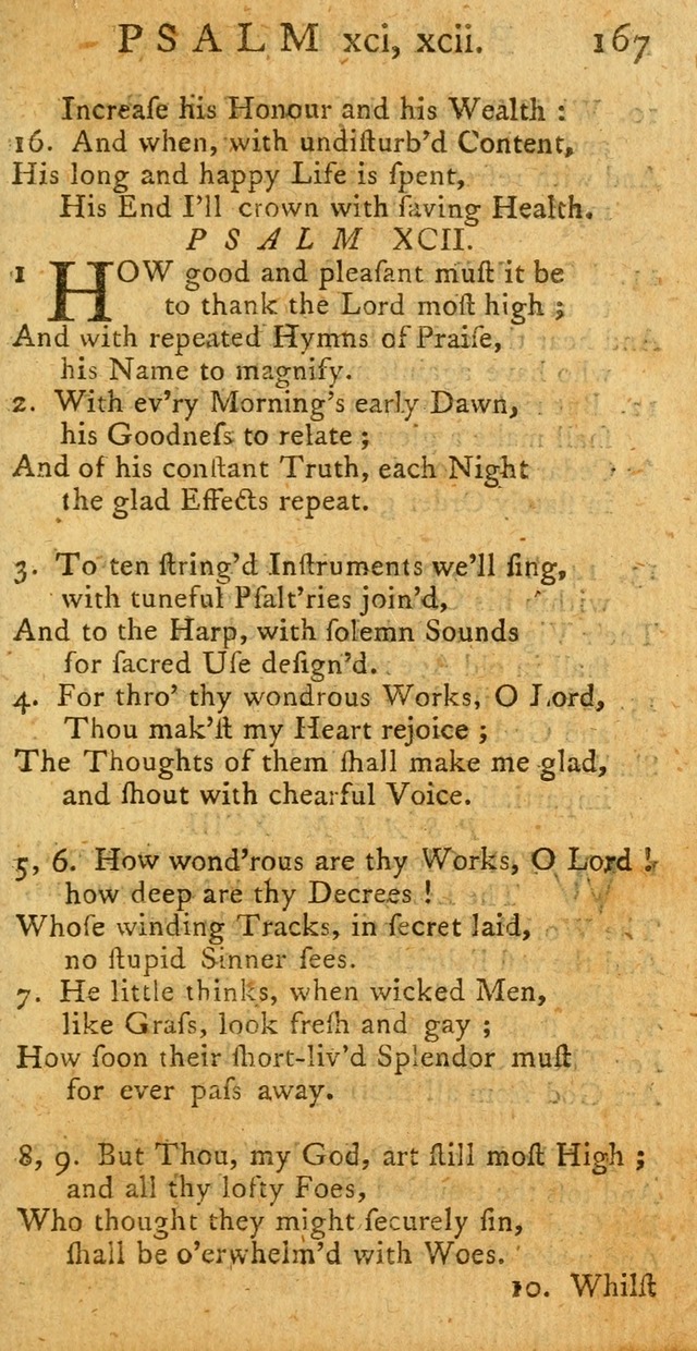 A New Version of the Psalms of David: fitted to the Tunes used in Churches page 167