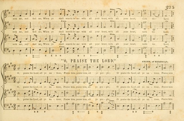 The New York Choralist: a new and copious collection of Psalm and hymn tunes adapted to all the various metres in general use with a large variety of anthems and set pieces page 275