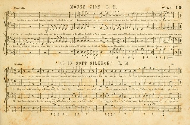 The New York Choralist: a new and copious collection of Psalm and hymn tunes adapted to all the various metres in general use with a large variety of anthems and set pieces page 69