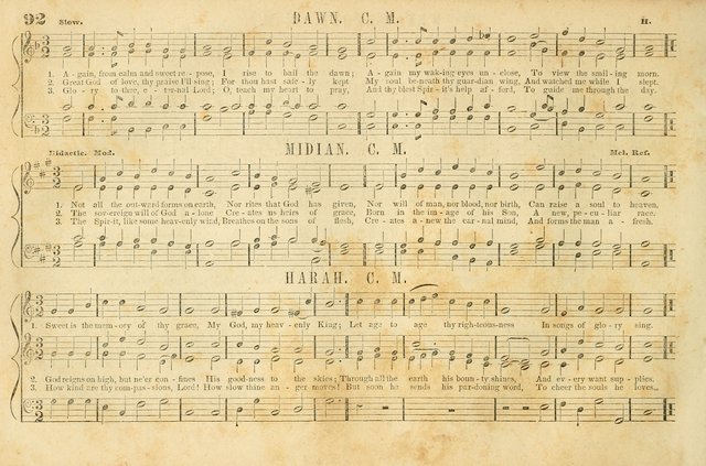 The New York Choralist: a new and copious collection of Psalm and hymn tunes adapted to all the various metres in general use with a large variety of anthems and set pieces page 92