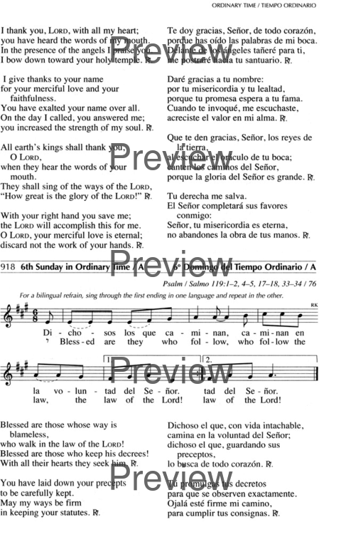 Oramos Cantando = We Pray In Song page 1025