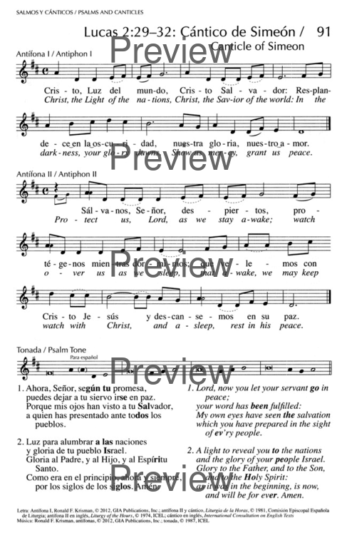 Oramos Cantando = We Pray In Song page 111