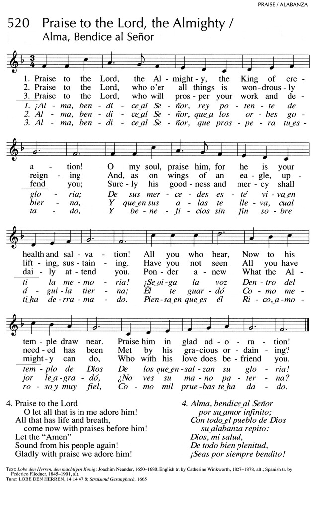 Oramos Cantando = We Pray In Song page 527