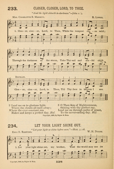 Our Glad Hosanna: for the service of Song in the Sunday School, the Social Gathering, and the Prayer Meeting page 128