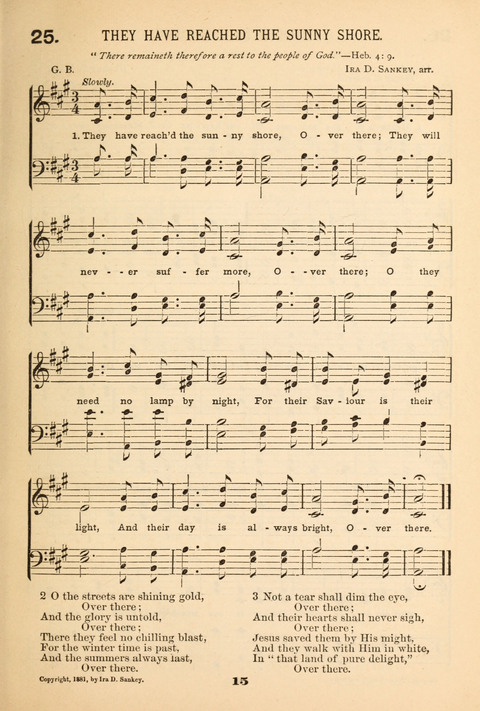 Our Glad Hosanna: for the service of Song in the Sunday School, the Social Gathering, and the Prayer Meeting page 15
