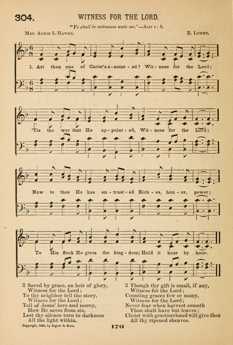 Our Glad Hosanna: for the service of Song in the Sunday School, the Social Gathering, and the Prayer Meeting page 170