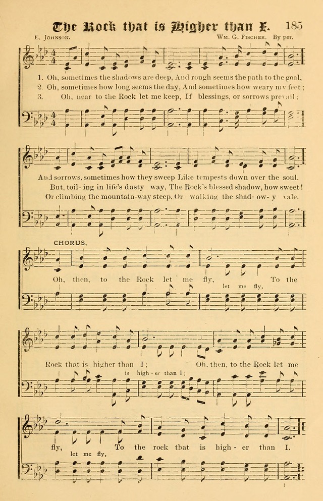 Our Hymns: compiled for use in the services of the Baptist Temple page 185