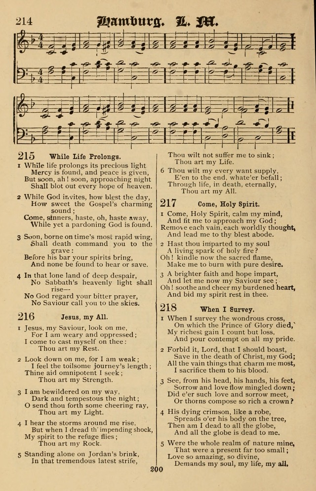 Our Hymns: compiled for use in the services of the Baptist Temple page 200