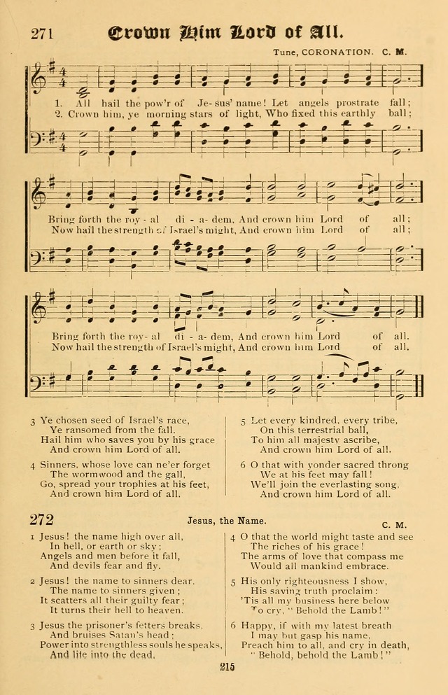Our Hymns: compiled for use in the services of the Baptist Temple page 215