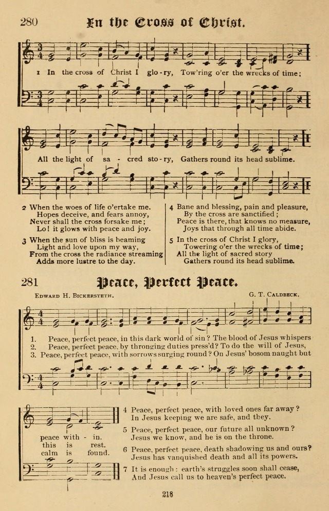 Our Hymns: compiled for use in the services of the Baptist Temple page 218