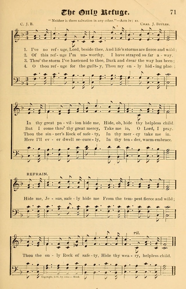 Our Hymns: compiled for use in the services of the Baptist Temple page 71