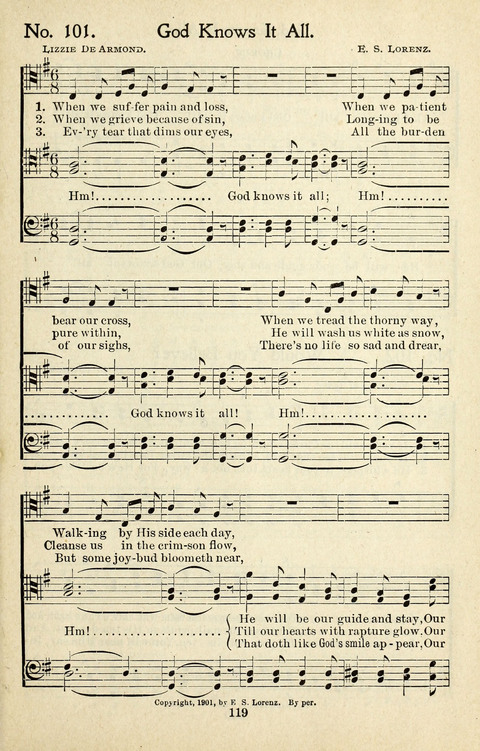 One Hundred Gospel Hymns: for male voices page 117