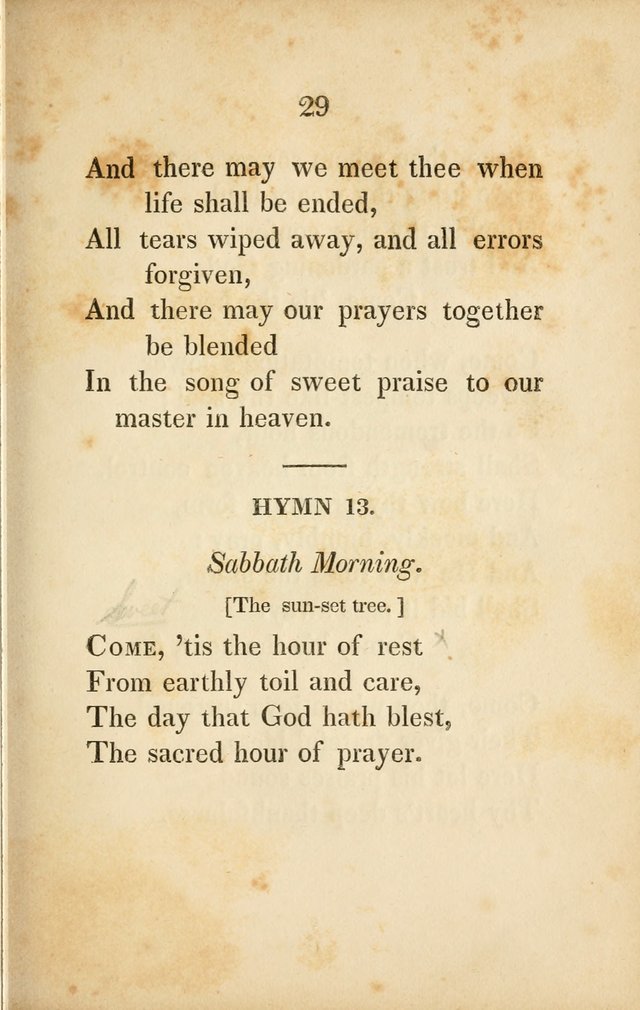 Original Hymns for Sabbath Schools page 22