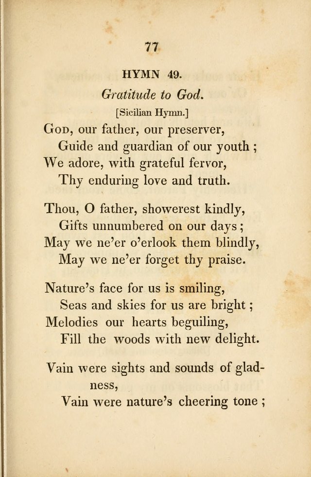 Original Hymns for Sabbath Schools page 70