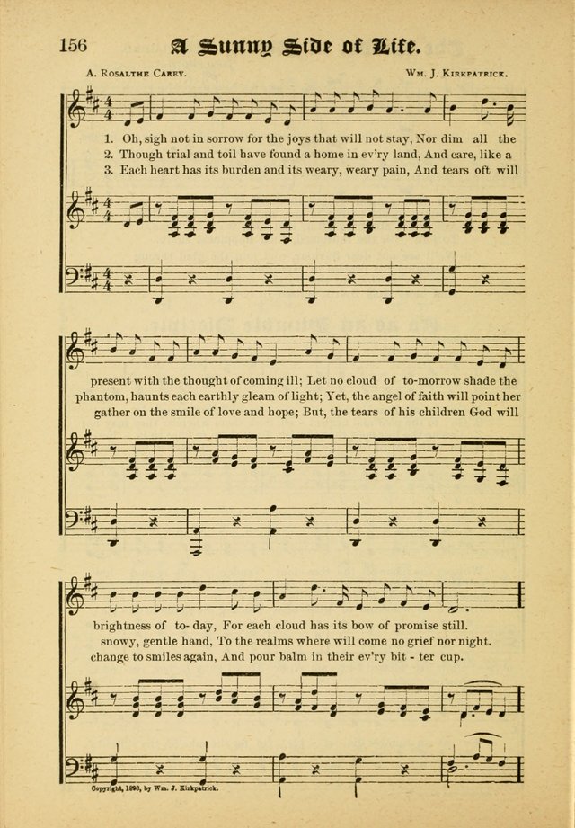 Our Praise in Song: a collection of hymns and sacred melodies, adapted for use by Sunday schools, Endeavor societies, Epworth Leagues, evangelists, pastors, choristers, etc. page 156