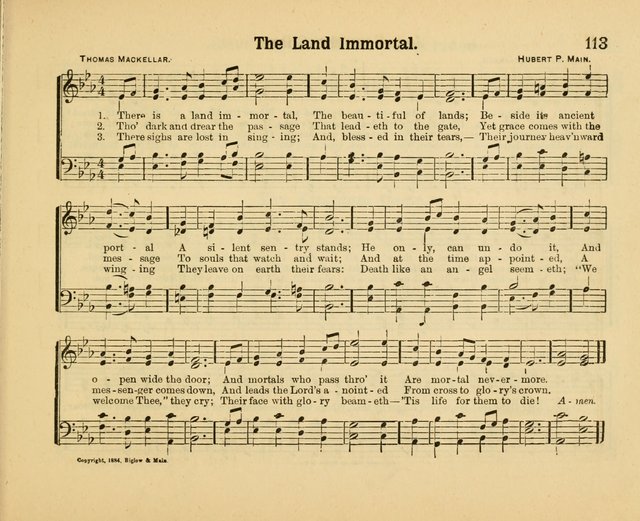 Our Song Book: a collection of songs selected and edited expressly for the Sunday School of the First Baptist Peddie Memorial Church, Newark, N. J. page 112