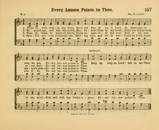 Our Song Book: a collection of songs selected and edited expressly for the Sunday School of the First Baptist Peddie Memorial Church, Newark, N. J. page 156