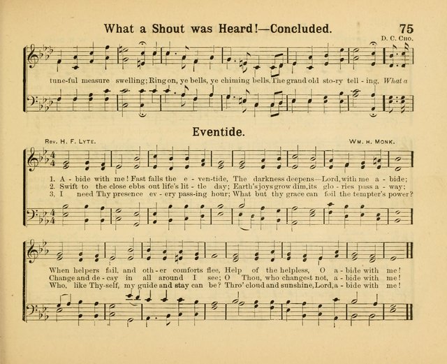 Our Song Book: a collection of songs selected and edited expressly for the Sunday School of the First Baptist Peddie Memorial Church, Newark, N. J. page 74