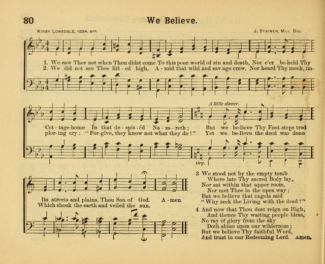 Our Song Book: a collection of songs selected and edited expressly for the Sunday School of the First Baptist Peddie Memorial Church, Newark, N. J. page 79