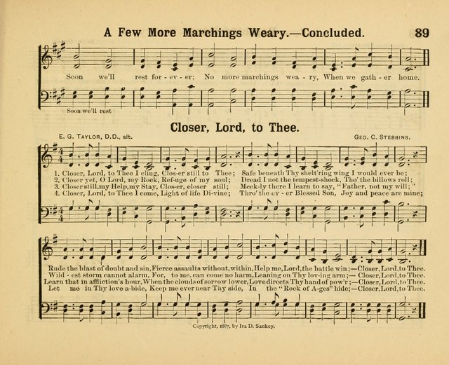 Our Song Book: a collection of songs selected and edited expressly for the Sunday School of the First Baptist Peddie Memorial Church, Newark, N. J. page 88