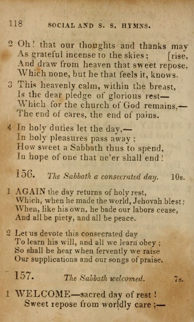 Oberlin social & sabbath school hymn book page 118