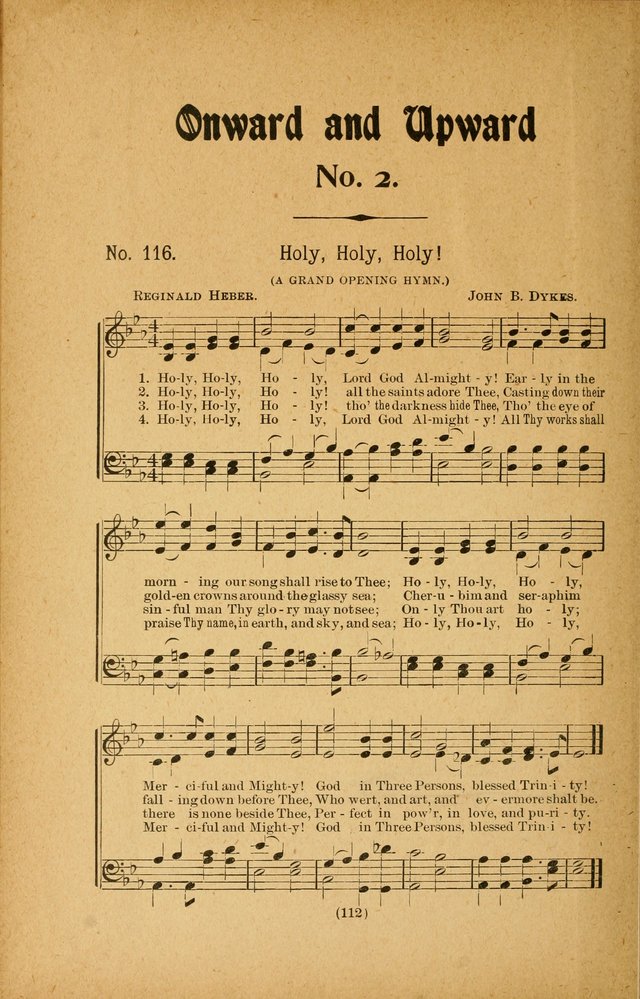 Onward and Upward No. 2: a collection of gospel songs and hymns for Sunday-schools, Endeavor societies, Epworth leagues, devotional meetings, chapel exercises, revivals, etc. page 2