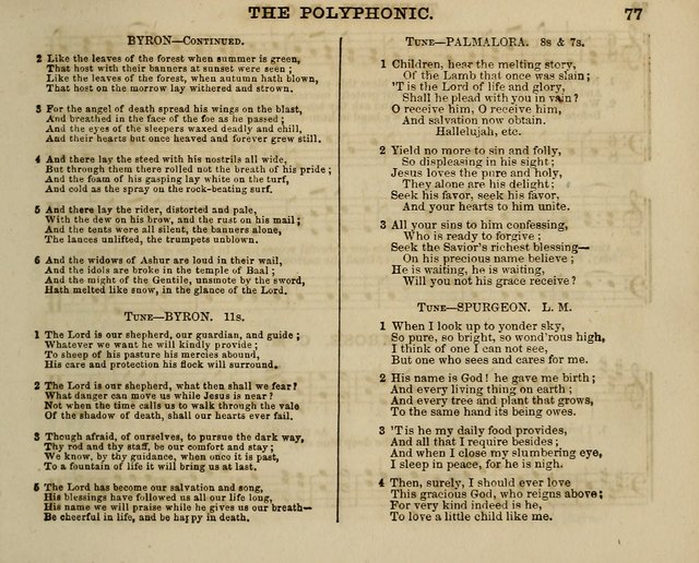 The Polyphonic; or Juvenile Choralist; containing a great variety of music and hymns, both new & old, designed for schools and youth page 76
