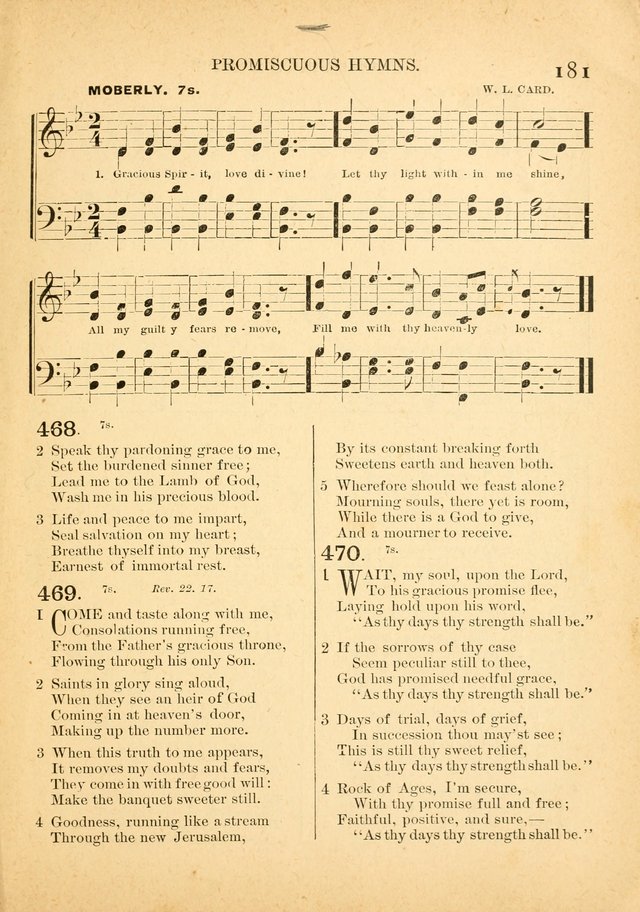 The Primitive Baptist Hymnal: a choice collection of hymns and tunes of early and late composition page 181