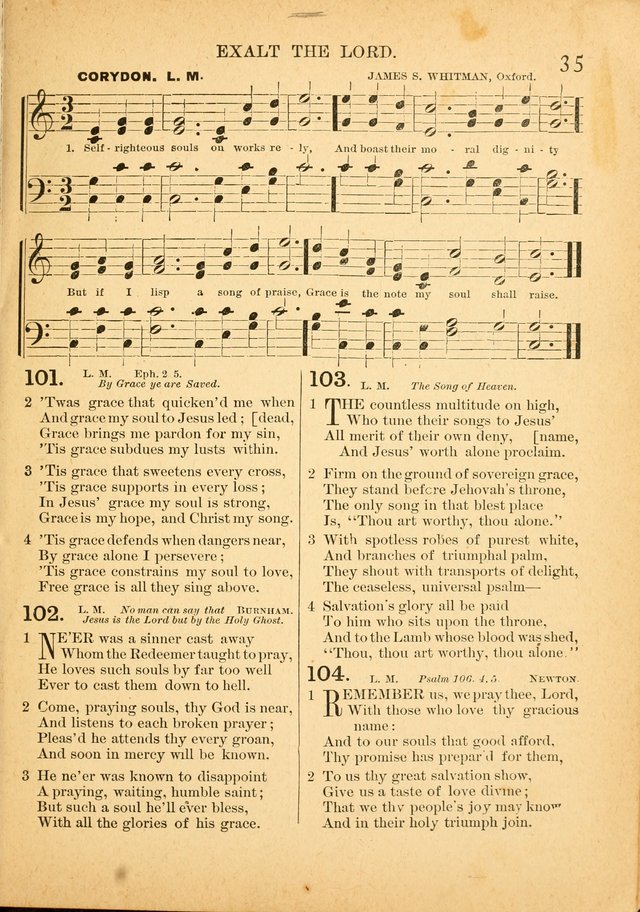 The Primitive Baptist Hymnal: a choice collection of hymns and tunes of early and late composition page 35