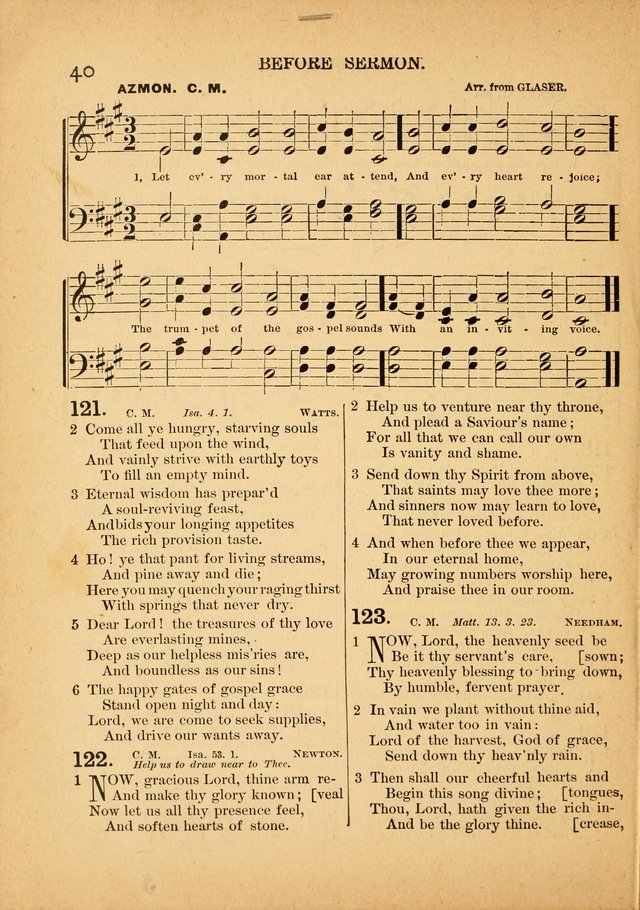 The Primitive Baptist Hymnal: a choice collection of hymns and tunes of early and late composition page 40