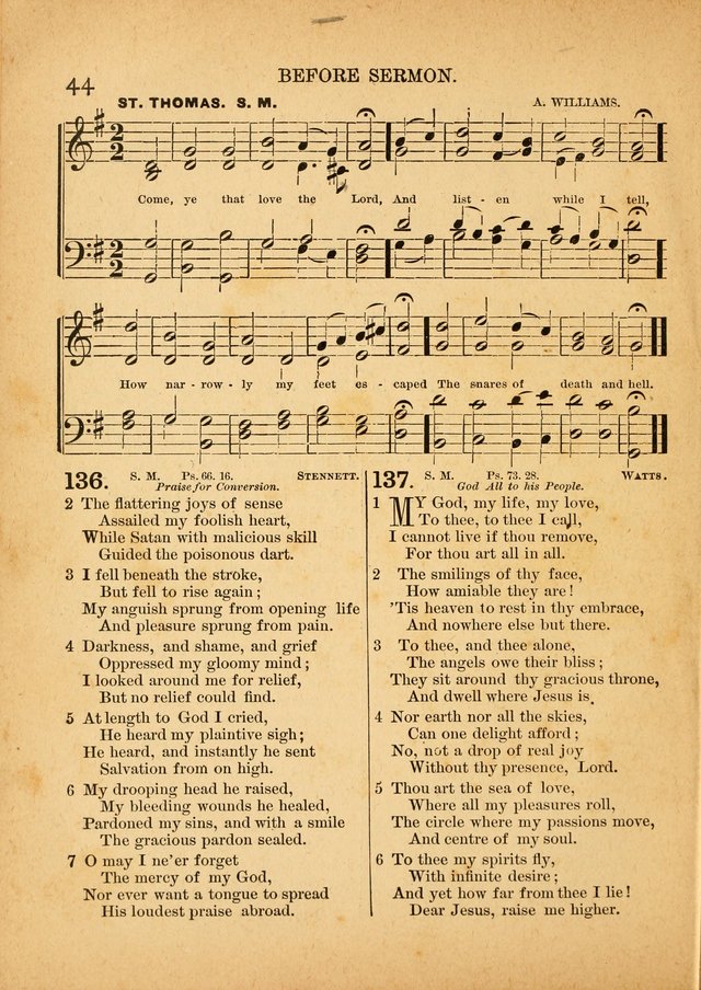The Primitive Baptist Hymnal: a choice collection of hymns and tunes of early and late composition page 44