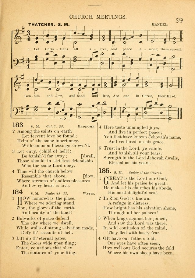 The Primitive Baptist Hymnal: a choice collection of hymns and tunes of early and late composition page 59