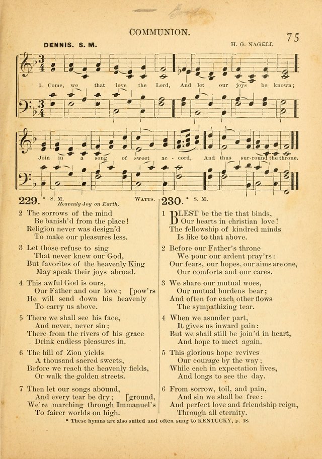 The Primitive Baptist Hymnal: a choice collection of hymns and tunes of early and late composition page 75