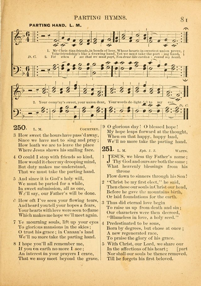 The Primitive Baptist Hymnal: a choice collection of hymns and tunes of early and late composition page 81