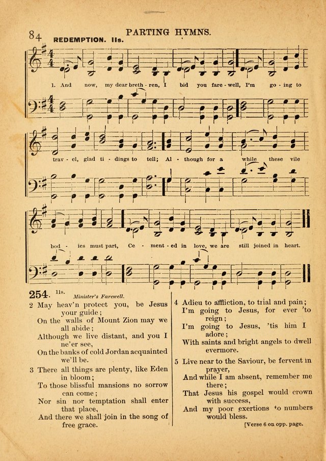 The Primitive Baptist Hymnal: a choice collection of hymns and tunes of early and late composition page 84