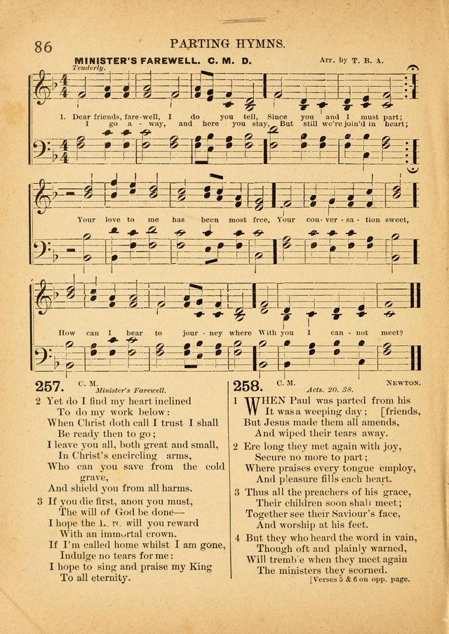 The Primitive Baptist Hymnal: a choice collection of hymns and tunes of early and late composition page 86