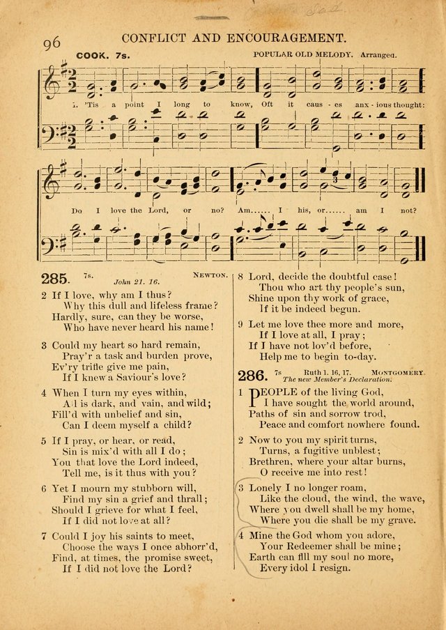 The Primitive Baptist Hymnal: a choice collection of hymns and tunes of early and late composition page 96