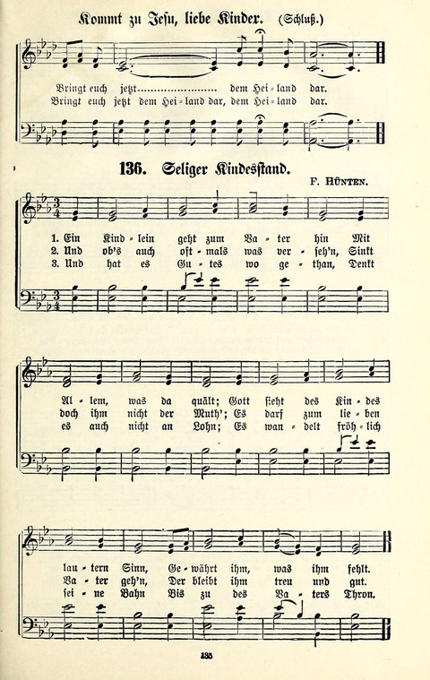Perlen und Blüthen: Liederbuch zum Gebrauch in der Deutsch-Amerikanischen Sonntags-Schule page 133