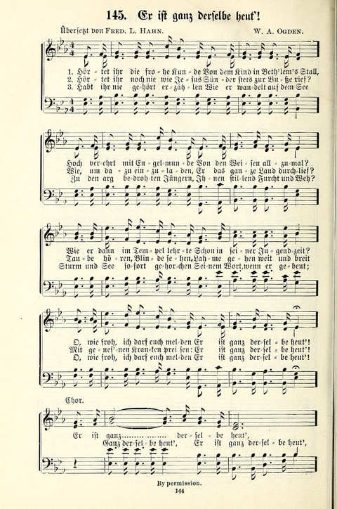 Perlen und Blüthen: Liederbuch zum Gebrauch in der Deutsch-Amerikanischen Sonntags-Schule page 142