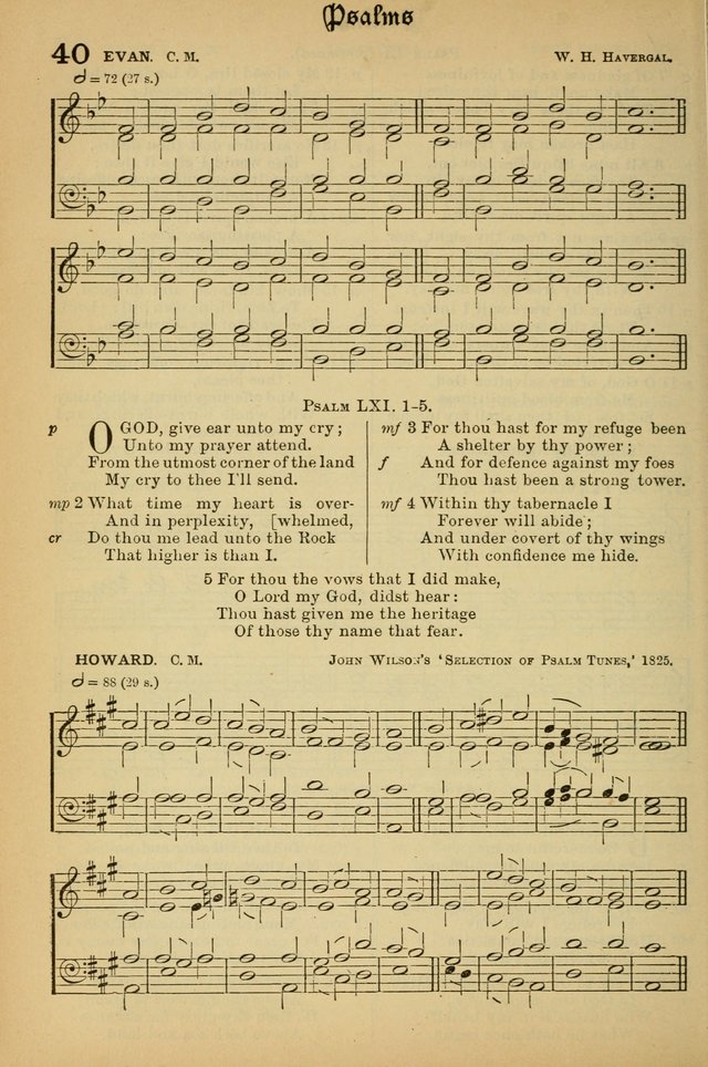 The Presbyterian Book of Praise: approved and commended by the General Assembly of the Presbyterian Church in Canada; With tunes; Part I. Selections from the Psalter. Part II. The Hymnal, rev, and en. page 40