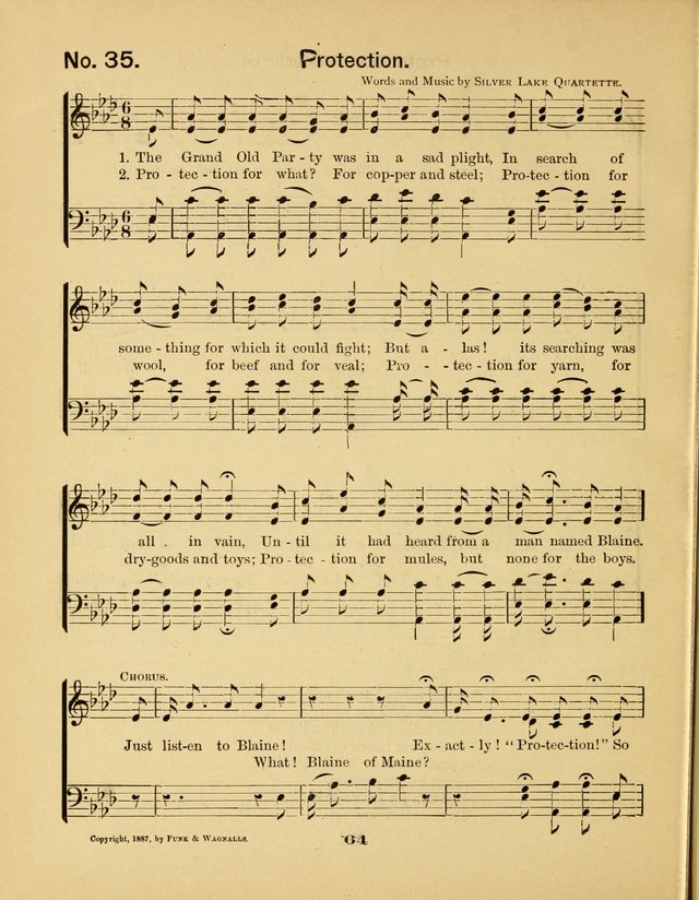 Prohibition Bells and Songs of the New Crusade: for Temperance Organizations, Reform Clubs, Prohibition Camps, and Political Campaigns page 64