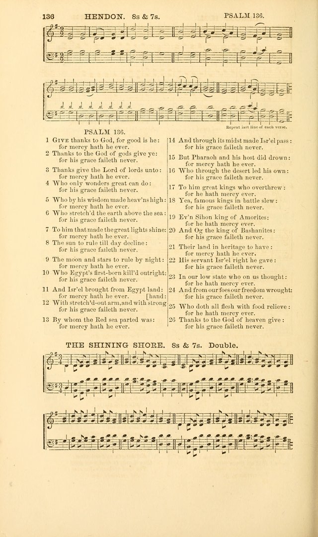 The Psalms of David: with a selection of standard music appropriately arranged according to sentiment of each Psalm or portion of Psalm (8th ed.) page 136