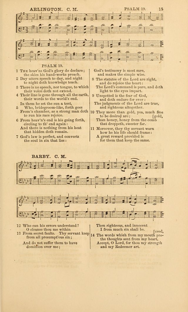 The Psalms of David: with a selection of standard music appropriately arranged according to sentiment of each Psalm or portion of Psalm (8th ed.) page 15