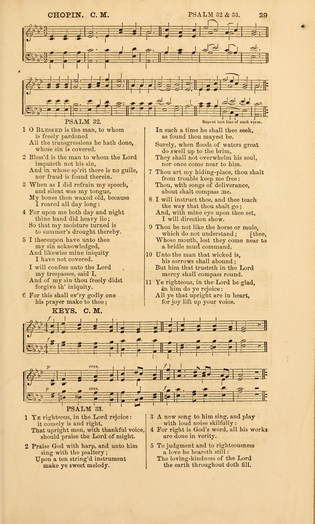 The Psalms of David: with a selection of standard music appropriately arranged according to sentiment of each Psalm or portion of Psalm (8th ed.) page 29
