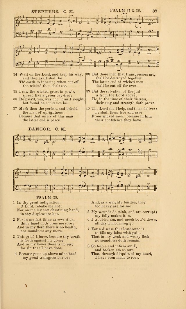 The Psalms of David: with a selection of standard music appropriately arranged according to sentiment of each Psalm or portion of Psalm (8th ed.) page 37