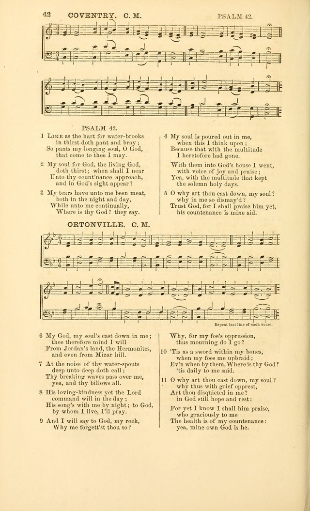 The Psalms of David: with a selection of standard music appropriately arranged according to sentiment of each Psalm or portion of Psalm (8th ed.) page 42