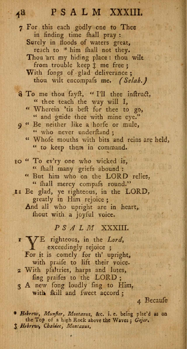 The Psalms Hymns and Spiritual Songs of the Old and New Testament, faithfully translated into English Metre: being the New-England Psalm-Book, revised and improved... (2nd ed.) page 48