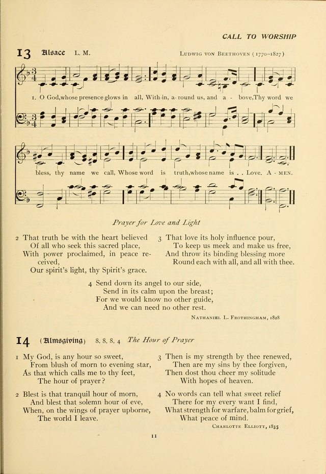 The Pilgrim Hymnal page 11