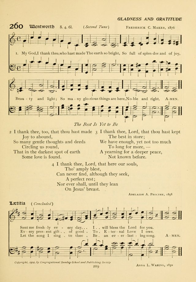 The Pilgrim Hymnal page 209